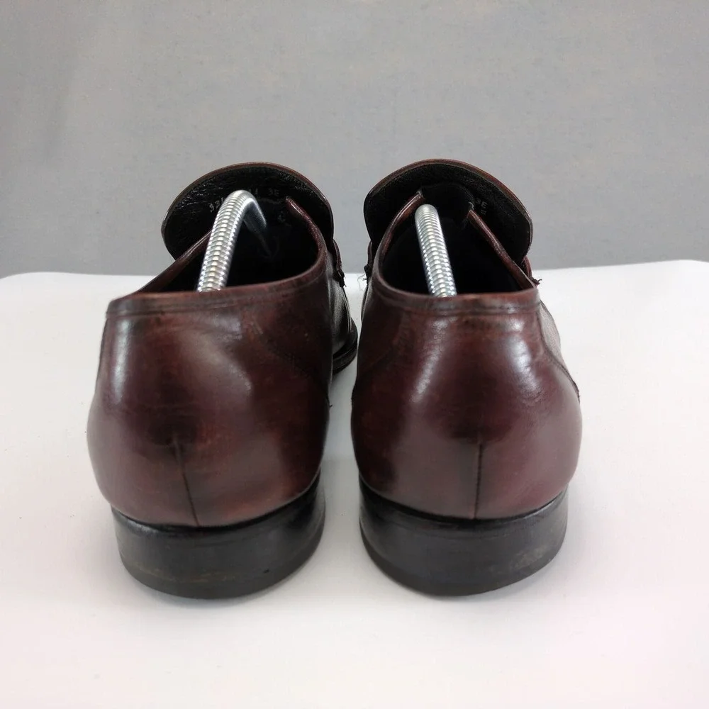 Florsheim Brown Leather Tassel Loafers Mens 11 3E Moc Toe Slip On Dress Shoes